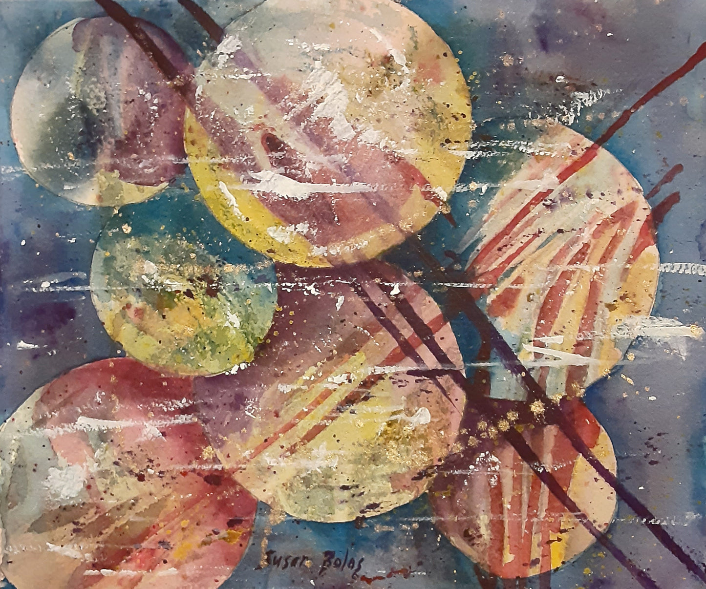 "Interchange" # 448 original painting on paper O#448