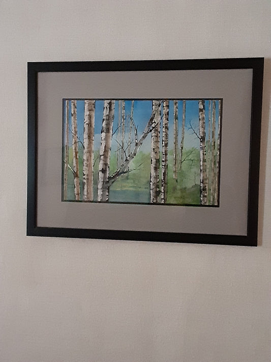 "In to the woods"     # 610 -   Framed Original painting   O#610