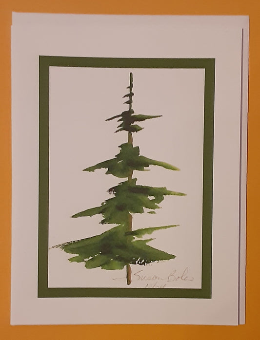 "Slender Pine Tree"     Box of 8 note cards and envelopes C#32