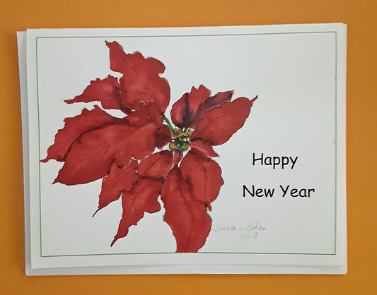 "Happy New Year" note card       8 note cards and envelopes  C#19