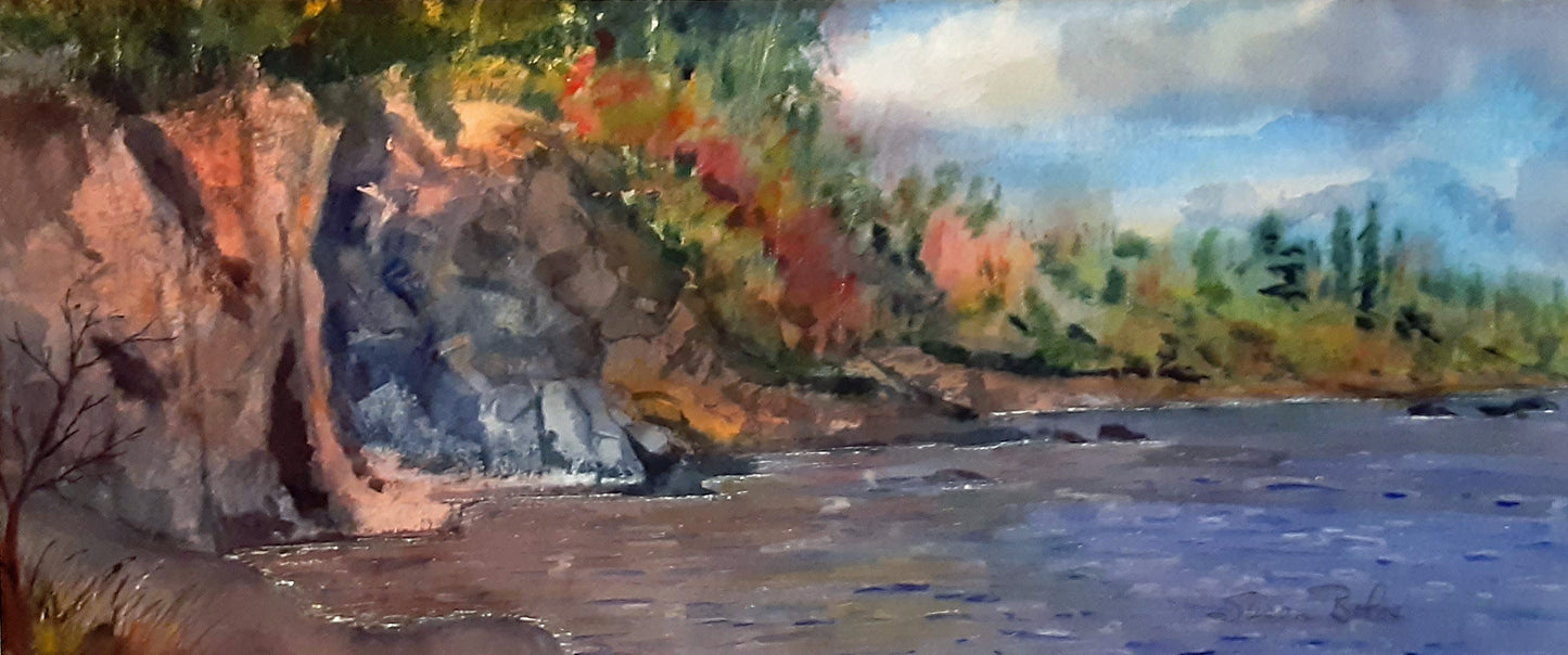 "Along Superior's Shore"  #240  - Original painting on paper    O#240