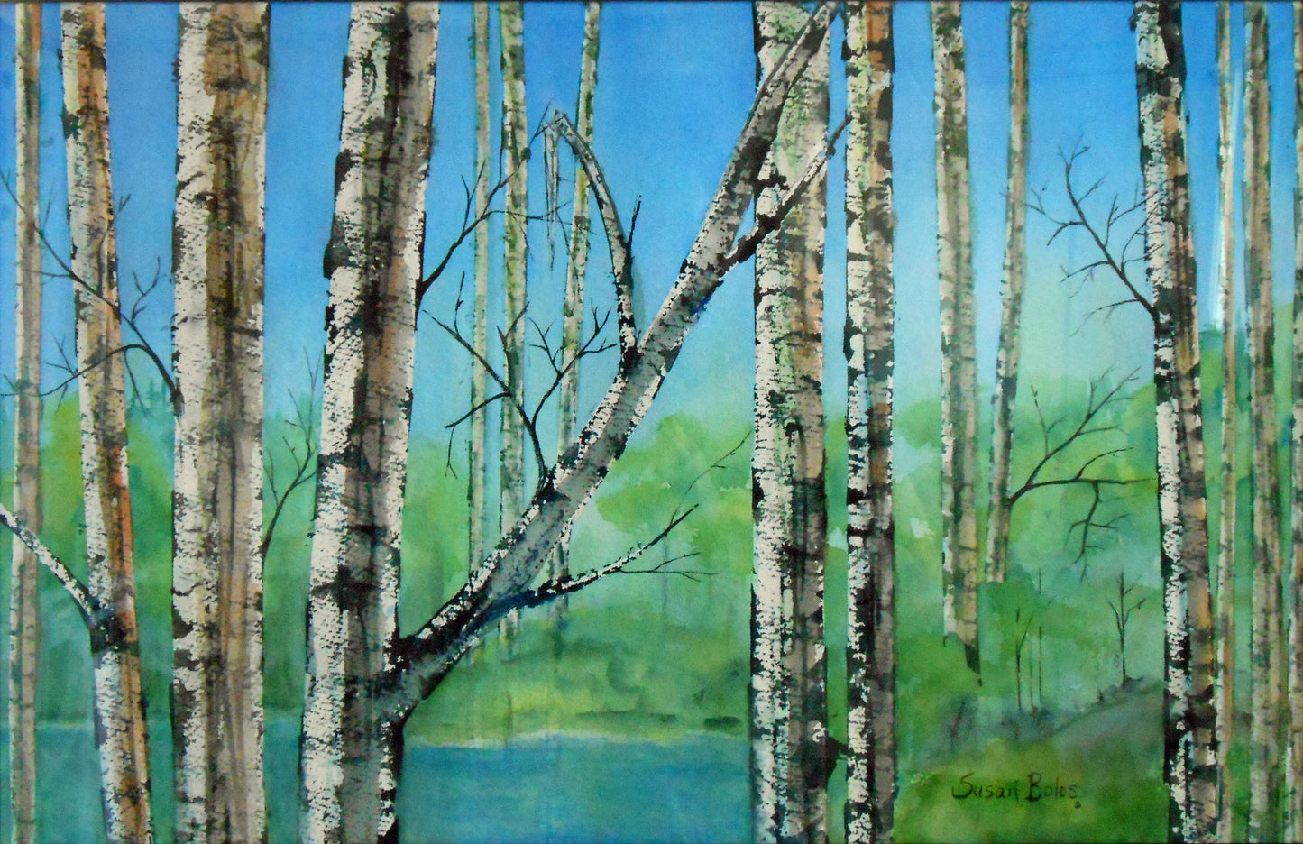 "In to the woods"     # 610 -   Framed Original painting   O#610