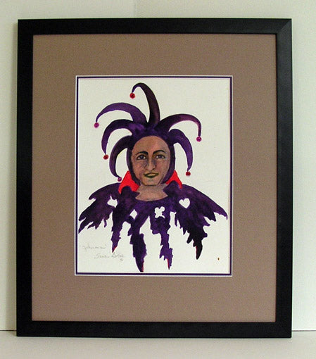 "Jokerman"  #455  Framed original painting on paper  O#455