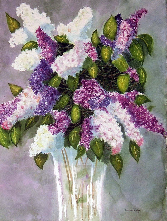 "Lilacs in Vase"     Giclee' print on paper    P#2563